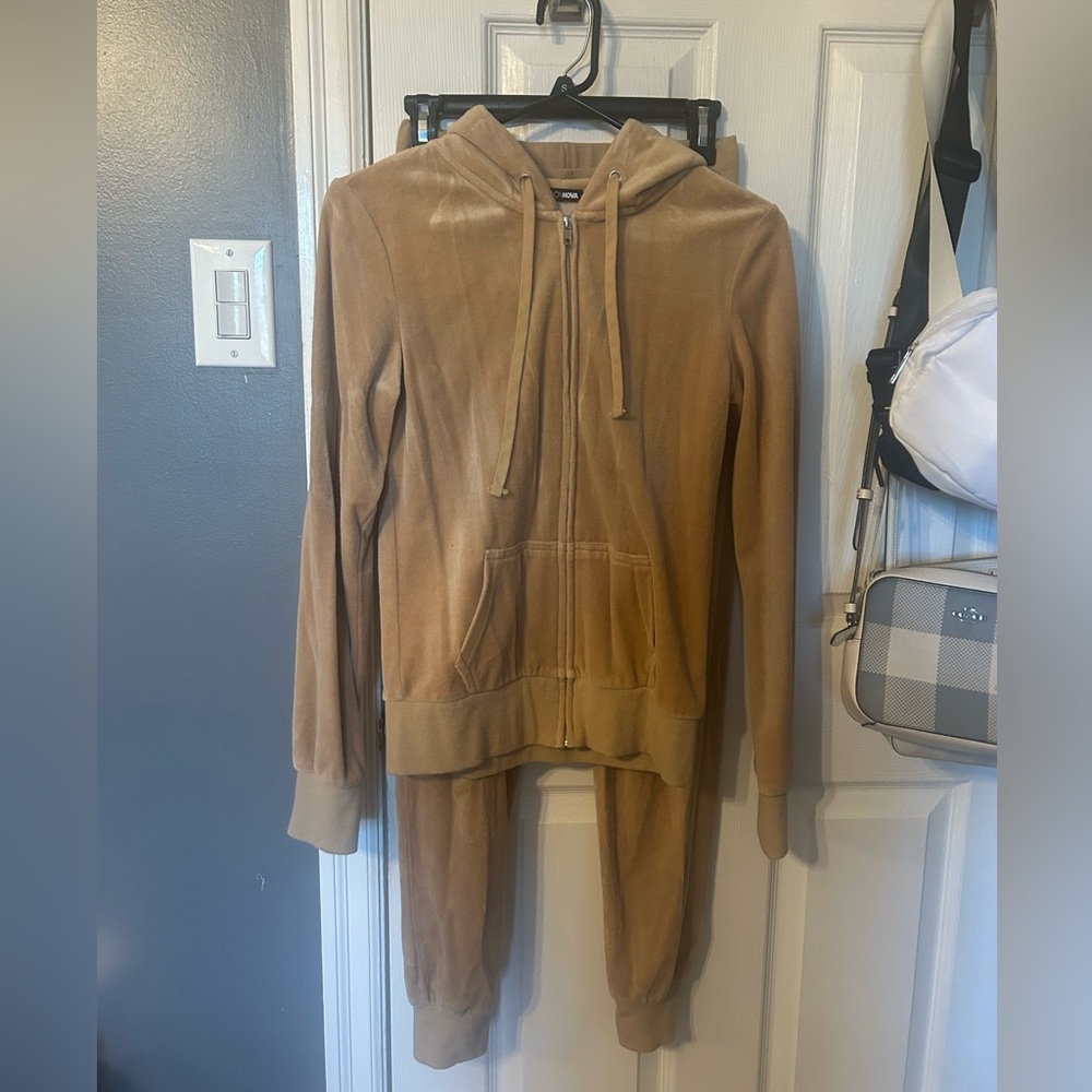 Tan two piece set from Fashion Nova